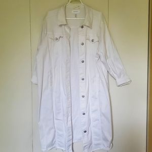 Womens long denim jacket